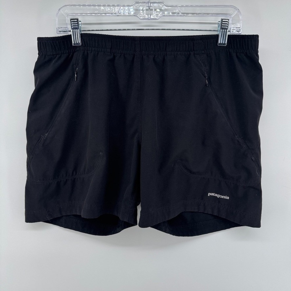 Patagonia Strider Pro Running Shorts Womens Large Black Liner Pockets Athletic